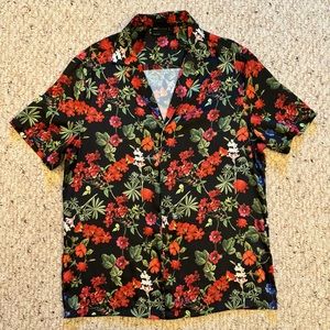 *3 for $9* Black Floral Button Down